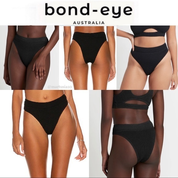 BOND EYE Savannah Brief Bikini Bottom in Black OS 90$